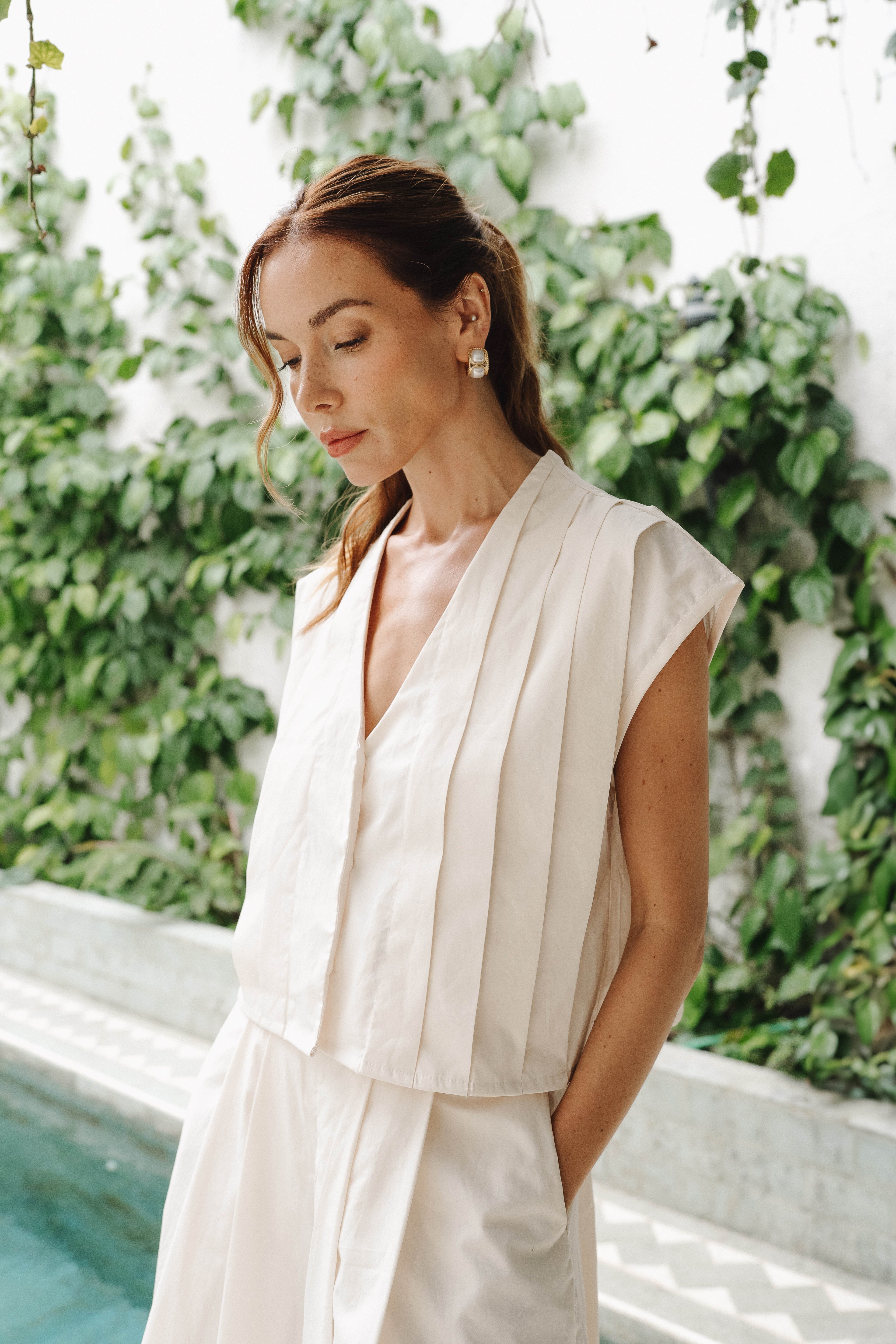 Klea Crop Top - Porcelaine