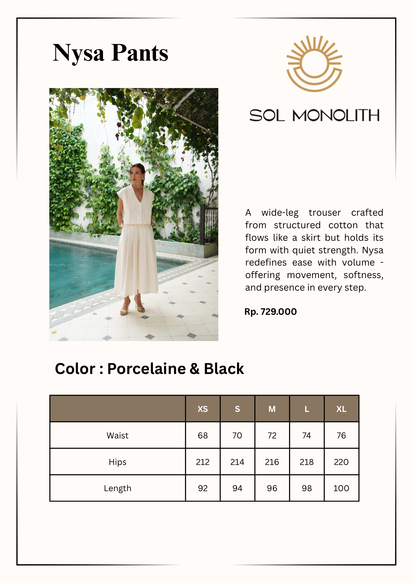 Nysa Pants - Porcelaine