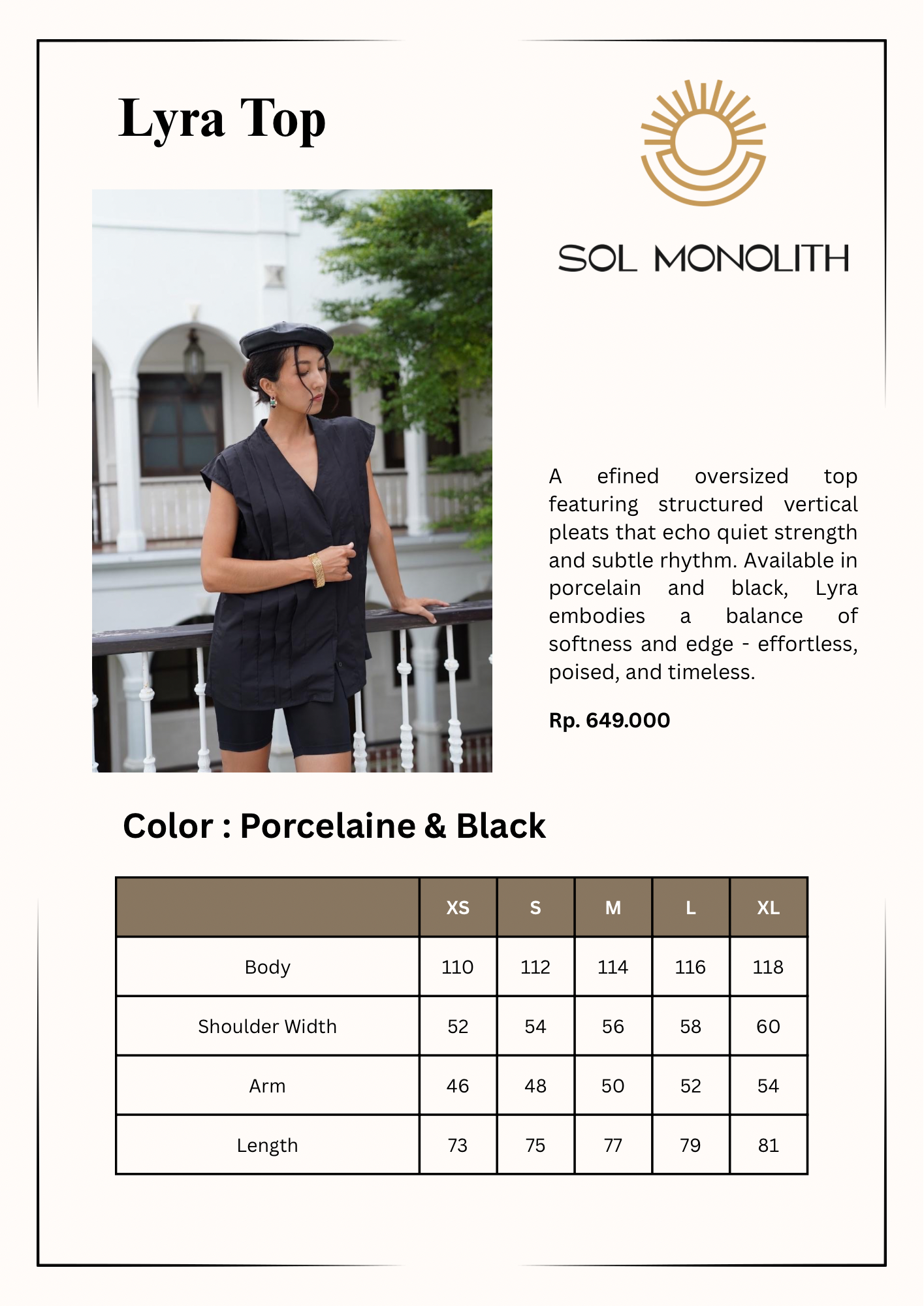 Lyra Top - Porcelaine